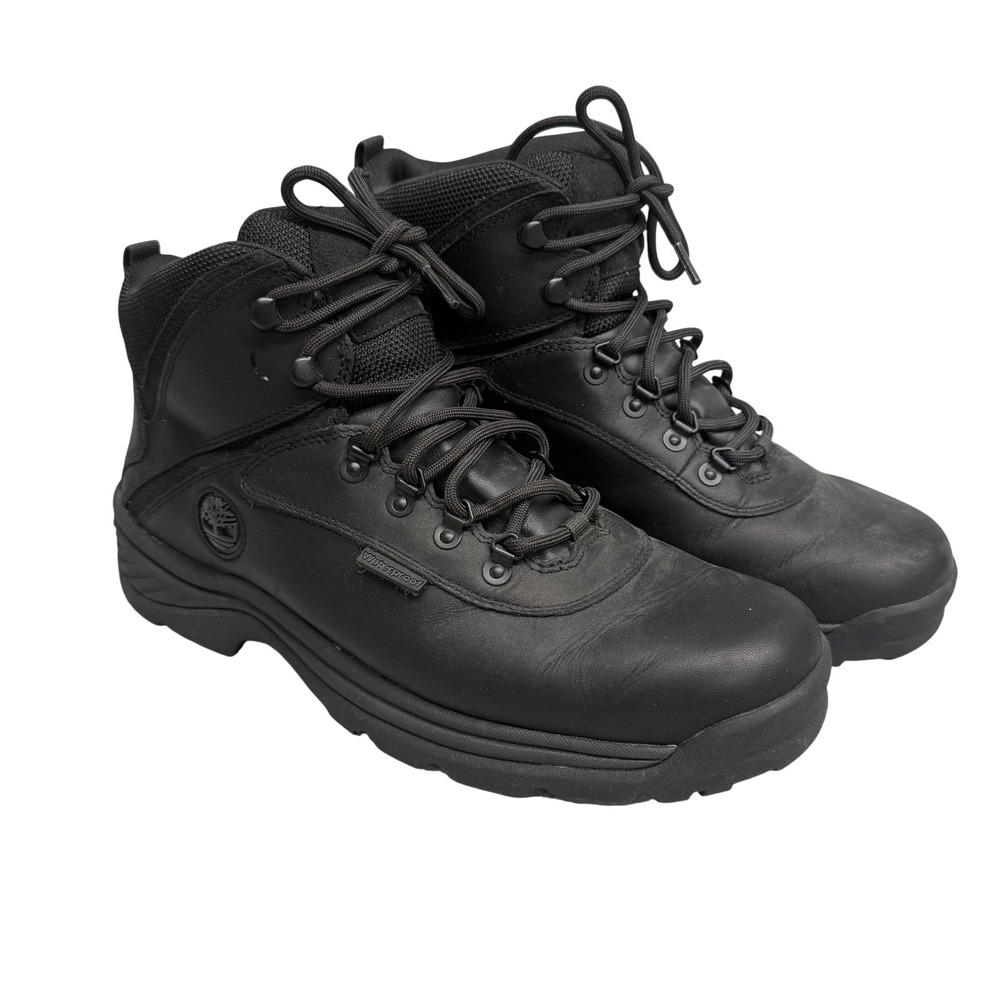 Timberland Boots Mens Size 11.5 Black Leather Waterproof Snow Outdoor 12122